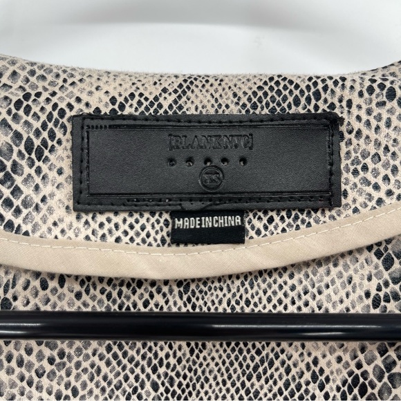 Blank NYC Snake Print Faux Suede Drape Front Jacket Cardigan - Picture 6 of 9